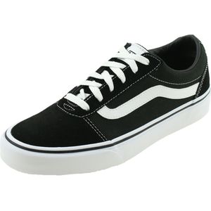 Vans Ward Suede/Canvas Dames Sneakers - Black/White - Maat 41