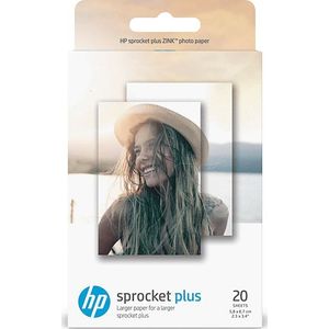 HP 2,3 x 3,4 hoogwaardig zink fotopapier (20 vellen) compatibel met de draagbare fotoprinter Sprocket Select
