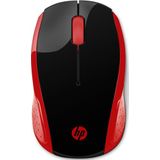 HP - 200 Emprs Wireless Mouse - Rood - USB - Optisch - Kantoor
