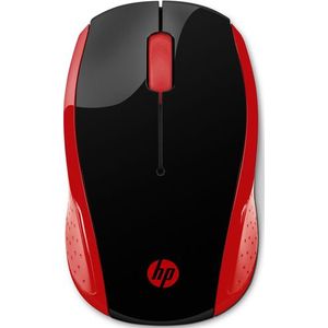 HP - 200 Emprs Wireless Mouse - Rood - USB - Optisch - Kantoor