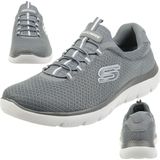 Skechers - SUMMITS - Sneaker - Charcoal - Mesh - Zacht Plat Bovenwerk