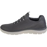 Skechers - SUMMITS - Sneaker - Charcoal - Mesh - Zacht Plat Bovenwerk