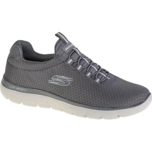 Skechers - SUMMITS - Sneaker - Charcoal - Mesh - Zacht Plat Bovenwerk