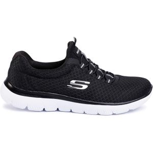 Skechers - SUMMITS - Damessneaker - Zwart/Wit - Zacht Mesh Bovenwerk