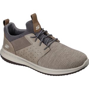 Skechers - Delson Camben - Sneakers - Bruin - Mesh - Kunststof