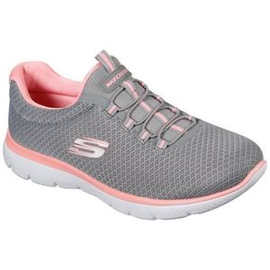 Skechers SUMMITS dames Sneaker, Gray Mesh Pink Trim, 40 EU