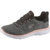 Skechers Damessneakers, Zwart/Koraal, 38 EU