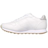 Skechers Og 85 Old School Cool Hoge sneakers voor dames, Witte Duraleather Silver Glitter Trim, 39.5 EU