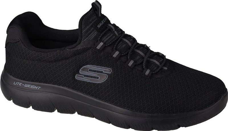 Skechers SUMMITS heren Sneaker,Black Mesh Trim,39 EU