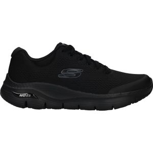 Skechers ARCH FIT heren Sneaker, Black Textile Synthetic Trim, 41 EU