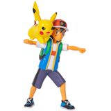Jazwares Pokémon Battle Feature Figuur Ash & Pikachu 11 cm Action Figuur