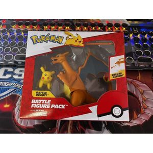 Pokémon PKW3459 Battle-figuur, Charizard en Pikachu, beweegbare Charizard met Pikachu