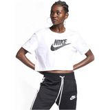 Nike - Crop Icon Tee - T-shirt - Wit - Katoen
