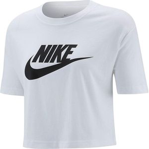 Nike - Crop Icon Tee - T-shirt - Wit - Katoen