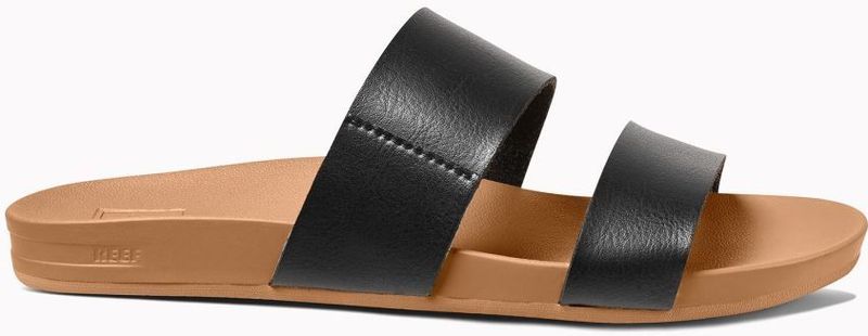 Reef - Cushion Bounce Vista - Slippers - Zwart - Vegan Leer - Schokdempend