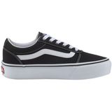 Vans Ward Platform Canvas Dames Sneakers - Black/White - Maat 38.5