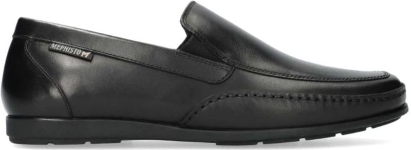 Mephisto - Zwarte Leren Instapschoenen - Heren - Leer