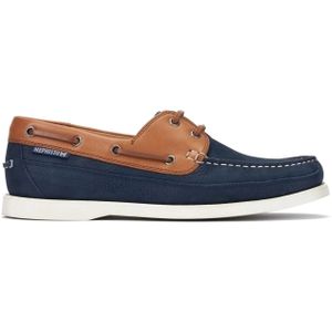 Mephisto, Schoenen, Heren, Blauw, 38 1/2 EU, Leer, Moderne en sportieve veterschoen voor heren