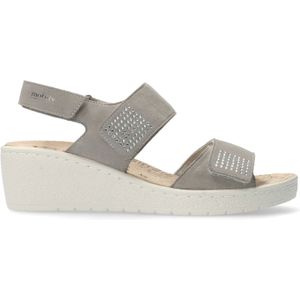 Mephisto, Charmante Faux-Stone Dames Sandaal Grijs, Dames, Maat:41 EU