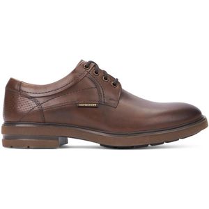 Mephisto, Schoenen, Heren, Bruin, 40 EU, Leer, Hazelnootbruine Leren Veterschoen voor Heren