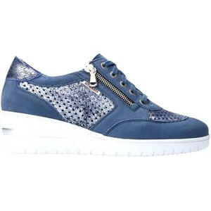 Mephisto Precilia perf - dames sneaker - blauw - maat 40 (EU) 6.5 (UK)