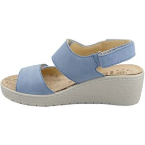 Mephisto, Charmante Faux-Stone Damessandaal Blauw, Dames, Maat:37 EU