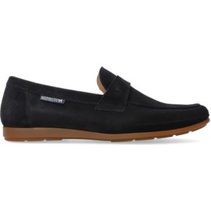 Mephisto - Donkerblauwe Suède - Heren Loafers