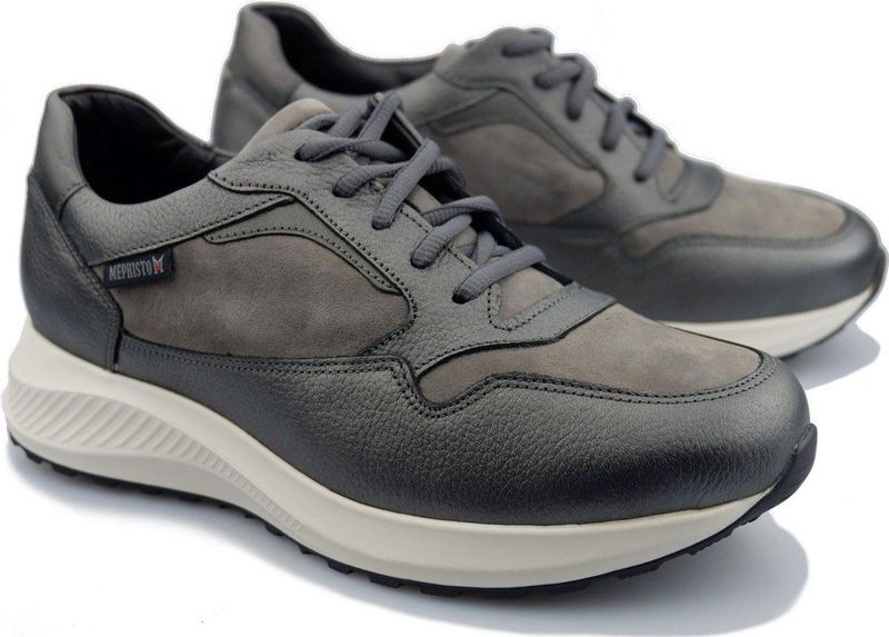 Mephisto - Karin - Sneakers - Grey - Leer - Leren Voering