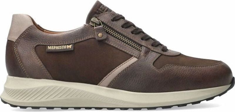 Mephisto - Casual Leren Herensneaker - Bruin - Leer