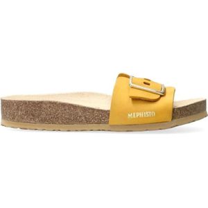 Mephisto, Schoenen, Dames, Geel, 37 EU, Comfortabele dames slippers met Soft-Air technologie