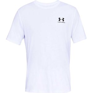 Under Armour Sportstyle Left Chest T-Shirt Herren - Weiß, Schwarz, Größe L