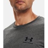 Under Armour UA M SPORTSTYLE LC SS Heren Sportshirt - Grijs