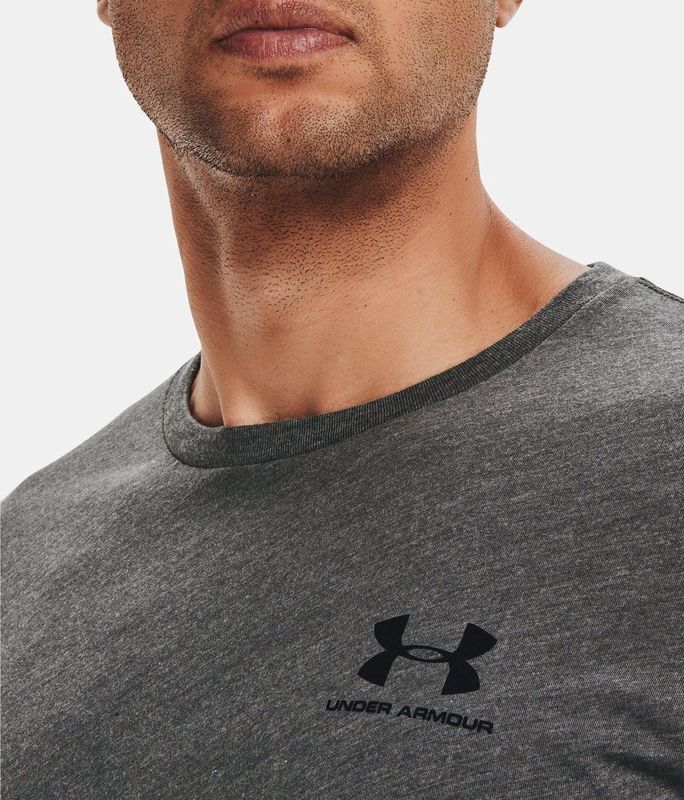 Under Armour UA M SPORTSTYLE LC SS Heren Sportshirt - Grijs
