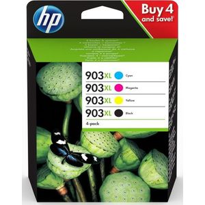 HP 903XL inktcartridge 4 stuk(s) Origineel Hoog (XL) rendement Zwart, Cyaan, Magenta, Geel
