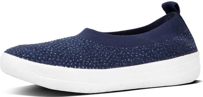 FitFlop - Crystal Uberknit - Ballerina - Donkerblauw - Nylon - Anatomicush Zool