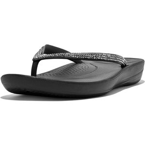 FitFlop IQUSHION Dames Slippers - Zwart - Sparkle - Maat 42