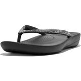 FitFlop IQUSHION Dames Slippers - Zwart - Sparkle - Maat 39