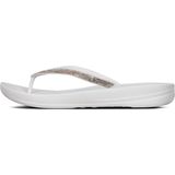 FitFlop Iqushion Sparkle teenslippers dames wit/zilver