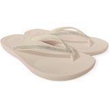 FitFlop Iqushion Sparkle teenslippers dames wit/zilver
