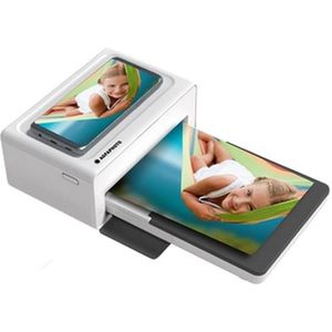 AGFA PHOTO Realipix Moments – Bluetooth-fotoprinter (fotoformaat ansichtkaart 10 x 15 cm – 4 x 6 inch, 4 x 6 inch, 4-weg thermische sublimatie), wit en zwart