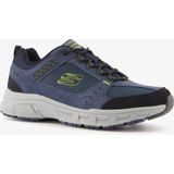 Skechers - Oak Canyon - Wandelschoen - Blauw Navy Lime - Suède - Synthetisch
