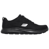 Skechers Flex Advantage Sr Bendon Sneakers voor heren, Black Mesh waterafstotende behandeling tegen watervlekken, 40 EU