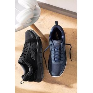Skechers Track Scloric heren Sneaker,White Leather Mesh Pu Navy Trim,41.5 EU