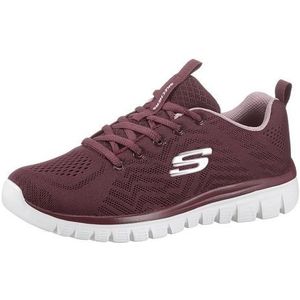 Skechers Graceful-Get Connected Sport Mesh sneakers voor dames, Wijn, 37 EU