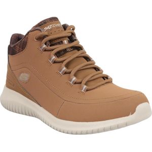 Skechers - Ultra Flex Just Chill - Leren Enkellaarsjes - Bruin - Casual