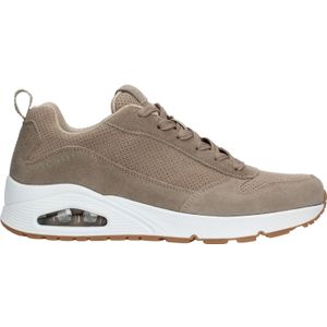 Skechers, Taupe Leren Sneaker voor Heren Beige, Heren, Maat:39 EU