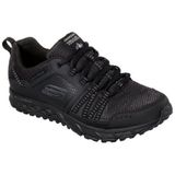 Skechers Escape Plan Sneakers voor heren, Zwart Lederen Mesh Trim, 39 EU