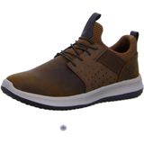 Skechers - DELSON-AXTON - Dark Brown - Sneakers - Leer - Textiel Voering