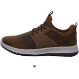 Skechers - DELSON-AXTON - Dark Brown - Sneakers - Leer - Textiel Voering