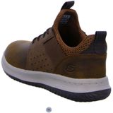 Skechers - DELSON-AXTON - Dark Brown - Sneakers - Leer - Textiel Voering